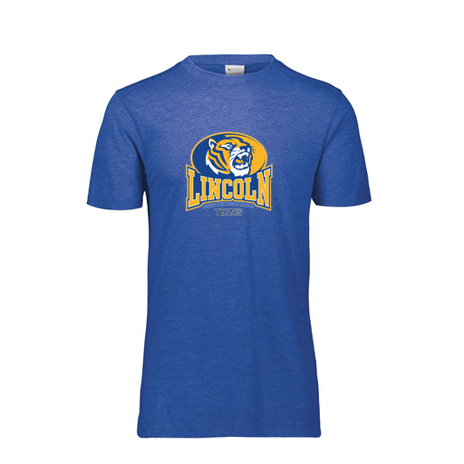 [FTSCUBRY-YS-LOGO3] Decker Youth Tri-Blend T-Shirt - Short Sleeve (Youth S, Royal, Logo 3)