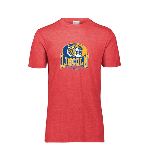 [FTSCUBRD-YS-LOGO3] Decker Youth Tri-Blend T-Shirt - Short Sleeve (Youth S, Red, Logo 3)