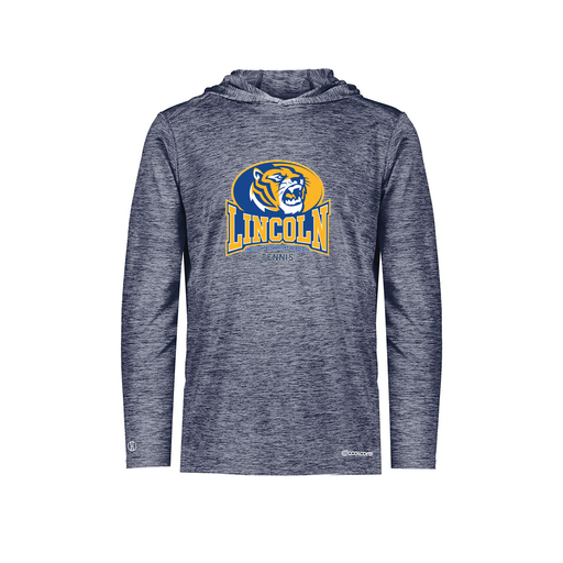 [FOLHCGNV-YS-LOGO3] Decker Youth Charge Hoodie (Youth S, Navy, Logo 3)