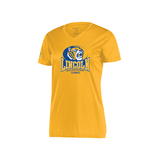 [222820.023.S-LOGO3] Ladies Movement Dri Fit Shirt (Female Adult S, Athletic Gold, Logo 3)